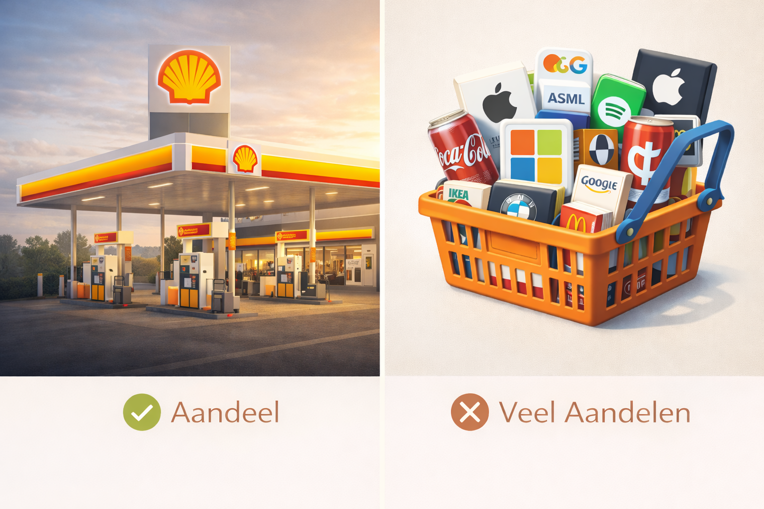 Aandeel vs ETF vergelijking